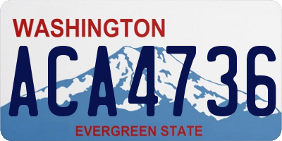 WA license plate ACA4736