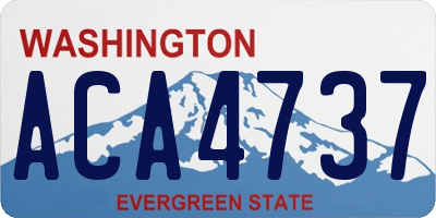 WA license plate ACA4737