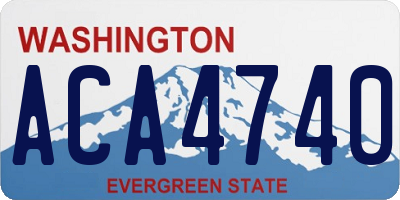 WA license plate ACA4740