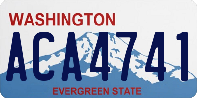WA license plate ACA4741