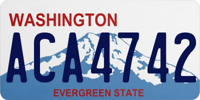 WA license plate ACA4742