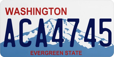WA license plate ACA4745