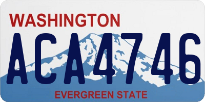 WA license plate ACA4746