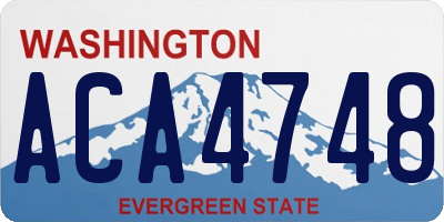 WA license plate ACA4748