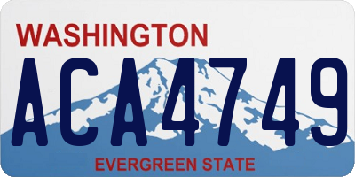 WA license plate ACA4749