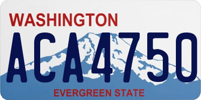 WA license plate ACA4750
