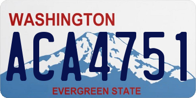 WA license plate ACA4751