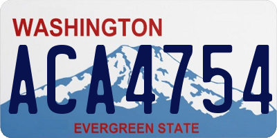 WA license plate ACA4754