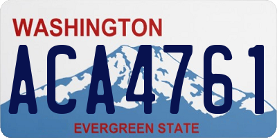 WA license plate ACA4761