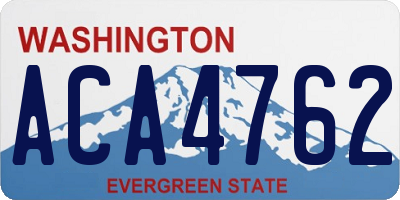 WA license plate ACA4762