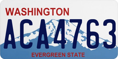 WA license plate ACA4763