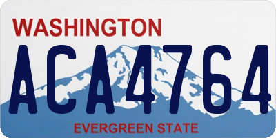 WA license plate ACA4764
