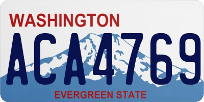 WA license plate ACA4769