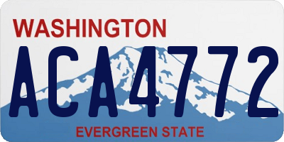 WA license plate ACA4772
