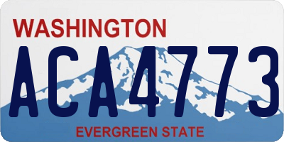 WA license plate ACA4773
