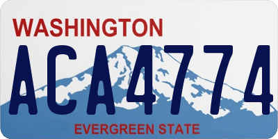 WA license plate ACA4774