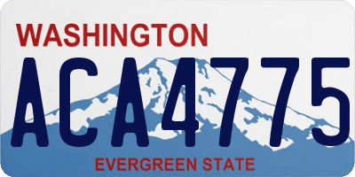WA license plate ACA4775