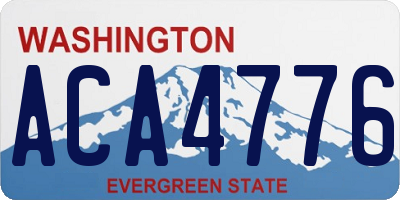 WA license plate ACA4776
