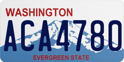 WA license plate ACA4780