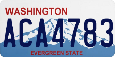 WA license plate ACA4783
