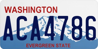 WA license plate ACA4786
