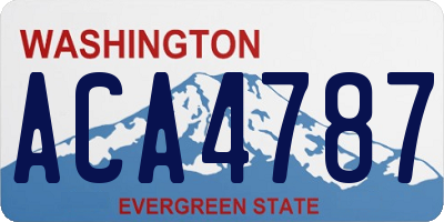 WA license plate ACA4787