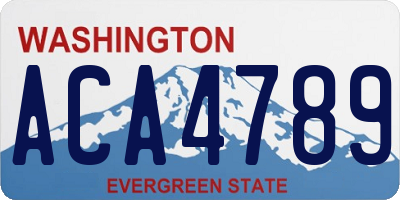 WA license plate ACA4789