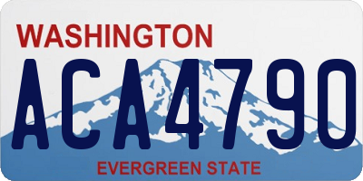 WA license plate ACA4790