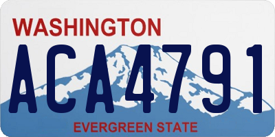 WA license plate ACA4791