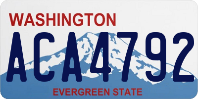 WA license plate ACA4792