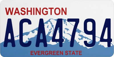 WA license plate ACA4794