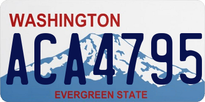WA license plate ACA4795