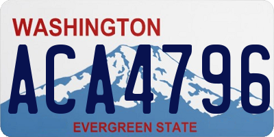 WA license plate ACA4796