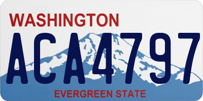 WA license plate ACA4797