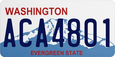 WA license plate ACA4801