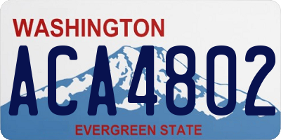 WA license plate ACA4802