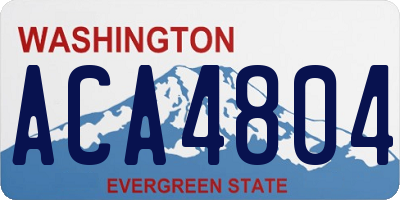 WA license plate ACA4804