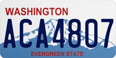 WA license plate ACA4807