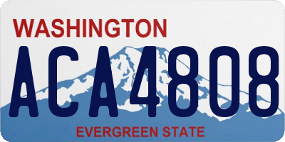 WA license plate ACA4808