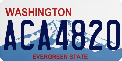 WA license plate ACA4820