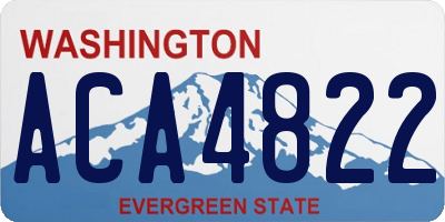 WA license plate ACA4822