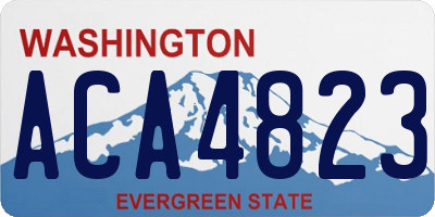 WA license plate ACA4823