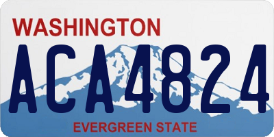 WA license plate ACA4824