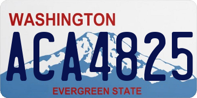 WA license plate ACA4825