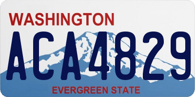 WA license plate ACA4829