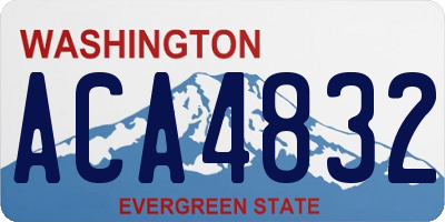 WA license plate ACA4832
