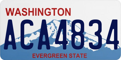 WA license plate ACA4834