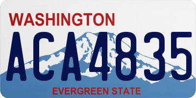 WA license plate ACA4835