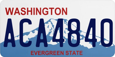 WA license plate ACA4840