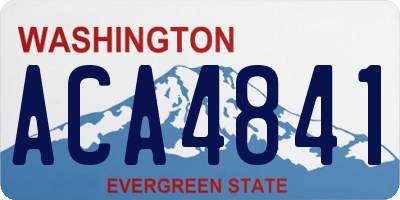 WA license plate ACA4841